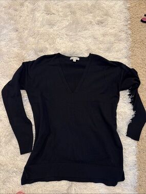 Prologue Black V-Neck Women's V-neck Oversized  Sweater